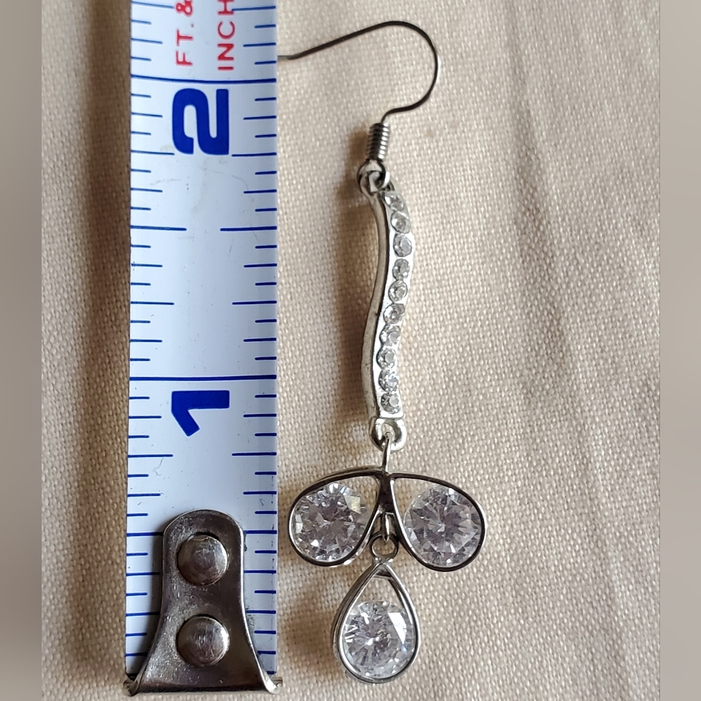 Dangling Rhinestone Earrings - Picture 6 of 7